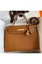 Hermes Kelly Sellier 32 Handmade Bag In Gold Epsom Calfskin Replica
