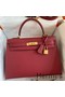 Hermes Kelly Sellier 32 Handmade Bag In Red Epsom Calfskin Replica