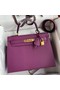 Hermes Kelly Sellier 32 Handmade Bag in Anemone Epsom Calfskin Replica