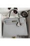 Hermes Kelly Sellier 32 Handmade Bag in Blue Glacier Epsom Calfskin Replica