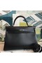 Hermes Kelly Sellier 35 Handmade Bag In Black Box Calfskin Replica