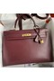Hermes Kelly Sellier 35 Handmade Bag In Bordeaux Box Calfskin Replica