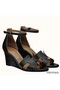Hermes Legend Wedge Sandal In Black Calfskin Replica