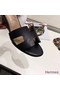 Hermes Legend Wedge Sandal In Black Calfskin Replica