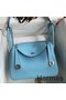 Hermes Lindy 26 Handmade Bag In Blue Atoll Clemence Leather Replica