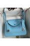 Hermes Lindy 26 Handmade Bag In Blue Atoll Clemence Leather Replica