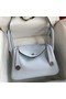 Hermes Lindy 26 Handmade Bag In Blue Brume Clemence Leather Replica