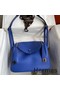 Hermes Lindy 26 Handmade Bag In Blue Electric Clemence Leather Replica