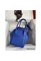 Hermes Lindy 26 Handmade Bag In Blue Electric Clemence Leather Replica