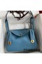 Hermes Lindy 26 Handmade Bag In Blue Jean Clemence Leather Replica