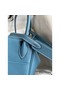 Hermes Lindy 26 Handmade Bag In Blue Jean Clemence Leather Replica