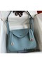 Hermes Lindy 26 Handmade Bag In Ciel Clemence Leather Replica
