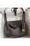 Hermes Lindy 26 Handmade Bag In Ebene Clemence Leather Replica