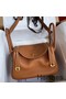 Hermes Lindy 26 Handmade Bag In Gold Clemence Leather Replica