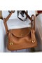 Hermes Lindy 26 Handmade Bag In Gold Clemence Leather Replica