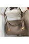 Hermes Lindy 26 Handmade Bag In Gris Asphalt Clemence Leather Replica