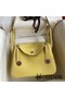 Hermes Lindy 26 Handmade Bag In Jaune Poussin Clemence Leather Replica