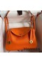 Hermes Lindy 26 Handmade Bag In Orange Clemence Leather Replica