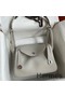 Hermes Lindy 26 Handmade Bag In Pearl Grey Clemence Leather Replica