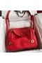 Hermes Lindy 26 Handmade Bag In Red Clemence Leather Replica