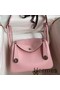 Hermes Lindy 26 Handmade Bag In Rose Sakura Clemence Leather Replica