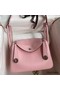 Hermes Lindy 26 Handmade Bag In Rose Sakura Clemence Leather Replica
