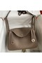 Hermes Lindy 26 Handmade Bag In Taupe Clemence Leather Replica