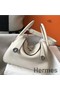 Hermes Lindy 26cm Bag In Beton Clemence Leather PHW Replica