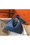 Hermes Lindy 26cm Bag In Blue Agate Clemence Leather PHW Replica