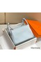 Hermes Lindy 26cm Bag In Blue Brume Clemence Leather GHW Replica