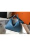 Hermes Lindy 26cm Bag In Blue Jean Clemence Leather PHW Replica