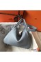 Hermes Lindy 26cm Bag In Blue Lin Clemence Leather PHW Replica