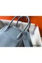 Hermes Lindy 26cm Bag In Blue Lin Clemence Leather PHW Replica