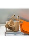 Hermes Lindy 26cm Bag In Chai Clemence Leather GHW Replica