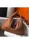 Hermes Lindy 26cm Bag In Gold Clemence Leather GHW Replica