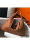 Hermes Lindy 26cm Bag In Gold Clemence Leather GHW Replica