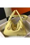 Hermes Lindy 26cm Bag In Jaune Poussin Clemence Leather GHW Replica
