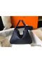 Hermes Lindy 26cm Bag In Navy Blue Clemence Leather GHW Replica