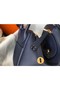 Hermes Lindy 26cm Bag In Navy Blue Clemence Leather GHW Replica