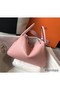 Hermes Lindy 26cm Bag In Pink Clemence Leather GHW Replica