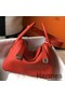 Hermes Lindy 26cm Bag In Red Clemence Leather PHW Replica