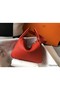 Hermes Lindy 26cm Bag In Red Clemence Leather PHW Replica