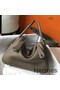 Hermes Lindy 26cm Bag In Taupe Grey Clemence Leather Replica