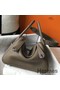 Hermes Lindy 26cm Bag In Taupe Grey Clemence Leather Replica
