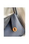 Hermes Lindy 30 Handmade Bag In Blue Nuit Clemence Leather Replica