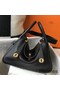 Hermes Lindy 30cm Bag In Black Clemence Leather GHW Replica