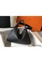 Hermes Lindy 30cm Bag In Black Clemence Leather GHW Replica