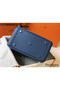 Hermes Lindy 30cm Bag In Blue Agate Clemence Leather PHW Replica