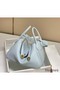 Hermes Lindy 30cm Bag In Blue Brume Clemence Leather GHW Replica