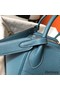 Hermes Lindy 30cm Bag In Blue Jean Clemence Leather GHW Replica